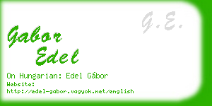 gabor edel business card